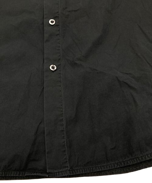 BALENCIAGA（バレンシアガ）BALENCIAGA (バレンシアガ) 19aw 胸ロゴ刺繍シャツ　コットンシャツ ブラック サイズ:39の古着・服飾アイテム