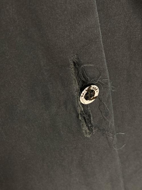 BALENCIAGA（バレンシアガ）BALENCIAGA (バレンシアガ) 19aw 胸ロゴ刺繍シャツ　コットンシャツ ブラック サイズ:39の古着・服飾アイテム