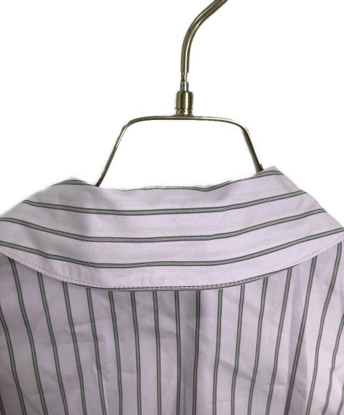 CODE A（コードエー）CODE A (コードエー) stripe shirt dress  ストライプシャツドレス　ロングワンピース　日本製 パープル サイズ:XS 未使用品の古着・服飾アイテム