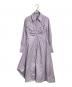 CODE A（コードエー）の古着「stripe shirt dress  ストライプシャツドレス　ロングワンピース　日本製」｜パープル
