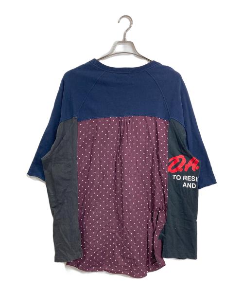 UNDERCOVERISM（アンダーカバーイズム）UNDERCOVERISM (アンダーカバーイズム) HOWL (ハウル) リメイクTシャツ　デザイントップス　日本製 ネイビー サイズ:FREEの古着・服飾アイテム