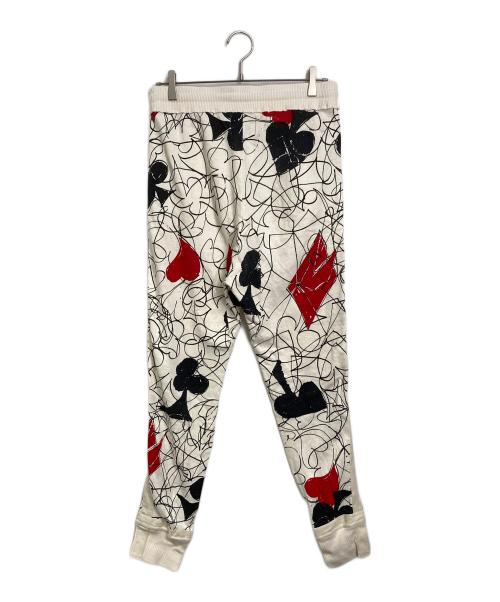 Vivienne Westwood（ヴィヴィアンウエストウッド）Vivienne Westwood (ヴィヴィアンウエストウッド) HOUSE OF CARDS ジョガーパンツ ホワイト×ブラック サイズ:Mの古着・服飾アイテム