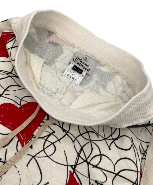 Vivienne Westwood（ヴィヴィアンウエストウッド）Vivienne Westwood (ヴィヴィアンウエストウッド) HOUSE OF CARDS ジョガーパンツ ホワイト×ブラック サイズ:Mの古着・服飾アイテム