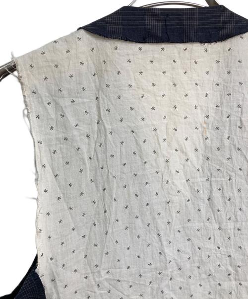 UNDERCOVERISM（アンダーカバーイズム）UNDERCOVERISM (アンダーカバーイズム) 12SS チェック切り替えコットンジレ　ベスト　日本製 グレー サイズ:4の古着・服飾アイテム