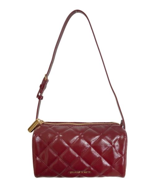 CHARLES & KEITH（チャールズアンドキース）CHARLES & KEITH (チャールズアンドキース) Janie 2WAYミニキルティングバッグ　ハンドバッグ　ショルダーバッグ　セレモニー レッド サイズ:実寸参照の古着・服飾アイテム