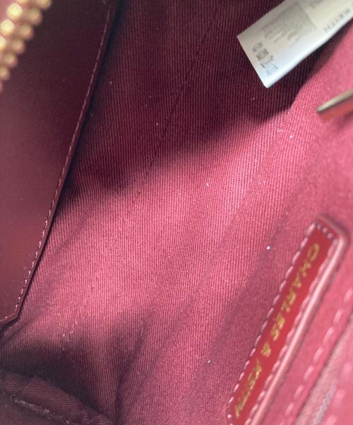 CHARLES & KEITH（チャールズアンドキース）CHARLES & KEITH (チャールズアンドキース) Janie 2WAYミニキルティングバッグ　ハンドバッグ　ショルダーバッグ　セレモニー レッド サイズ:実寸参照の古着・服飾アイテム