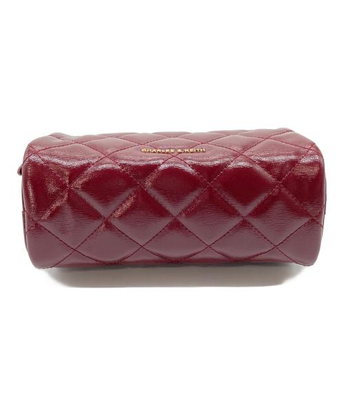 CHARLES & KEITH（チャールズアンドキース）CHARLES & KEITH (チャールズアンドキース) Janie 2WAYミニキルティングバッグ　ハンドバッグ　ショルダーバッグ　セレモニー レッド サイズ:実寸参照の古着・服飾アイテム