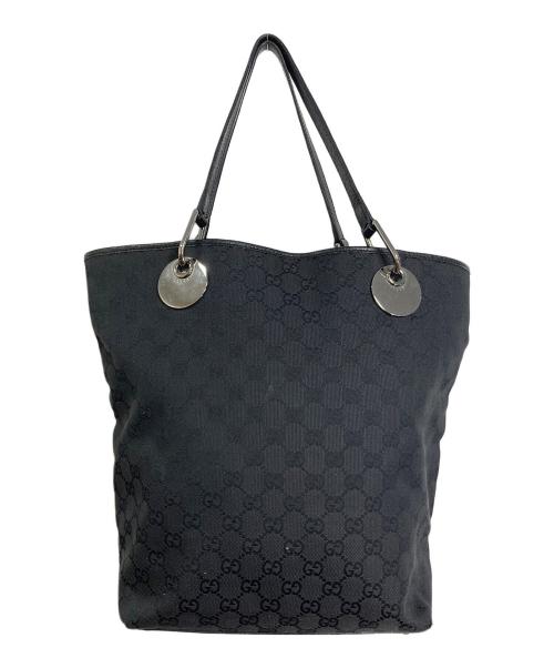GUCCI（グッチ）GUCCI (グッチ) GGキャンバストートバッグ　イタリア製 ブラック サイズ:実寸参照の古着・服飾アイテム
