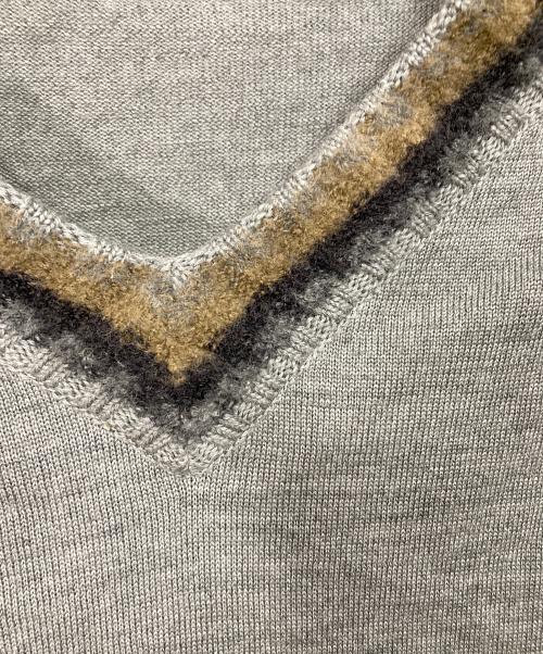 BURBERRY（バーバリー）BURBERRY (バーバリー) ホース刺繍ニット　長袖ニット　日本製 グレー サイズ:40の古着・服飾アイテム