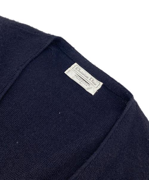 Christian Dior（クリスチャン ディオール）Christian Dior (クリスチャン ディオール) 【古着】USA製 ロゴ刺繍アクリルニットカーディガン ネイビー サイズ:Lの古着・服飾アイテム