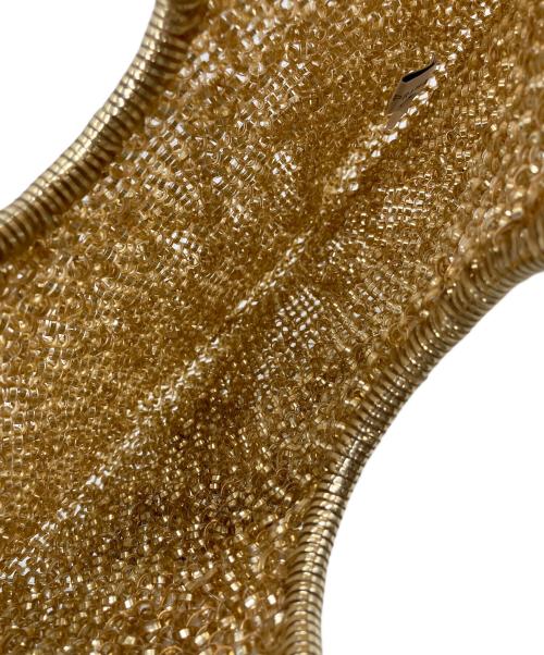 ANTEPRIMA（アンテプリマ）ANTEPRIMA (アンテプリマ) リボンモチーフサークルワイヤーハンドバッグ　ミニバッグ　セレモニー シャンパンゴールド サイズ:実寸参照の古着・服飾アイテム