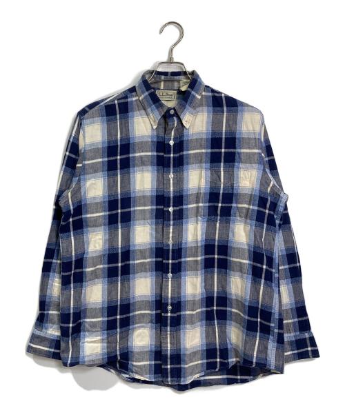 L.L.Bean（エルエルビーン）L.L.Bean (エルエルビーン) 【古着】USA製チェックシャツ　コットンシャツ　USA製 ブルー×ホワイト サイズ:Mの古着・服飾アイテム