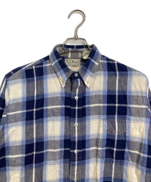 L.L.Bean（エルエルビーン）L.L.Bean (エルエルビーン) 【古着】USA製チェックシャツ　コットンシャツ　USA製 ブルー×ホワイト サイズ:Mの古着・服飾アイテム