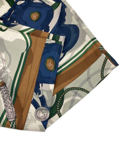 manipuri（マニプリ）manipuri (マニプリ) journal standard L'essage (ジャーナルスタンダード レサージュ) 別注ロングパンツ　イージーパンツ　総柄　日本製 グリーン サイズ:FREE 未使用品の古着・服飾アイテム