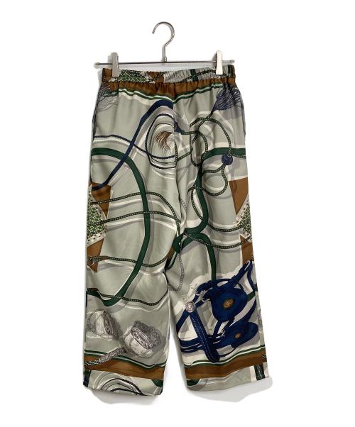 manipuri（マニプリ）manipuri (マニプリ) journal standard L'essage (ジャーナルスタンダード レサージュ) 別注ロングパンツ　イージーパンツ　総柄　日本製 グリーン サイズ:FREE 未使用品の古着・服飾アイテム