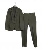 green label relaxingグリーンレーベルリラクシング）の古着「JUST fit Wライク セットアップ ジャケット＆パンツ」｜グリーン