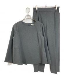 MICA&DEAL（マイカアンドディール）の古着「バックプリーツセットアップ　長袖ブラウス　入園　卒園　入学　卒業　オフィスカジュアル　セレモニー　日本製」｜グレー