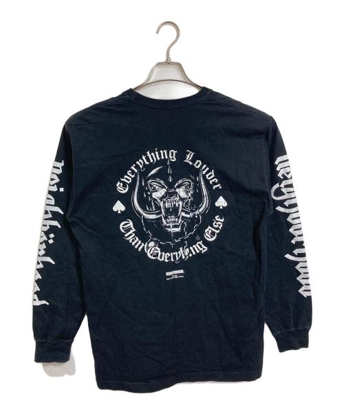 NEIGHBORHOOD（ネイバーフッド）NEIGHBORHOOD (ネイバーフッド) Motorhead (モーターヘッド) 21AW ロゴ プリントカットソー　ロンT  日本製 ブラック サイズ:Mの古着・服飾アイテム