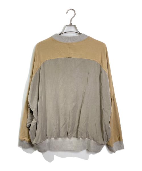 HOMELESS TAILOR（ホームレステイラー）homeless tailor (ホームレステイラー) テンセルスウェット/ROUND SHOULDER CREW 日本製 ベージュ サイズ:Lの古着・服飾アイテム
