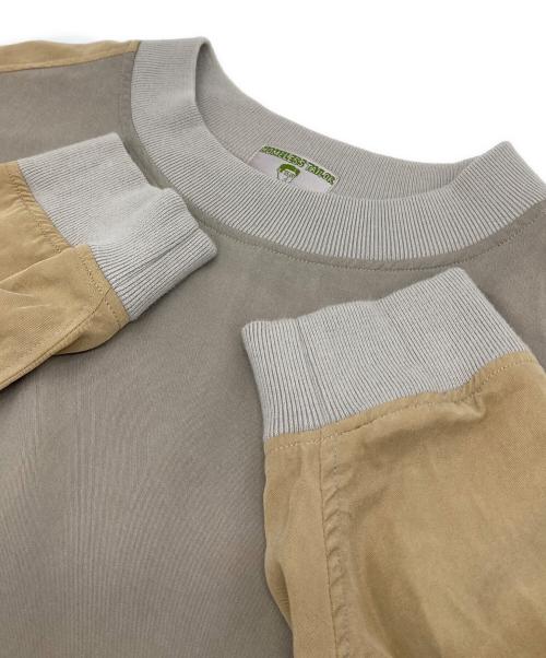 HOMELESS TAILOR（ホームレステイラー）homeless tailor (ホームレステイラー) テンセルスウェット/ROUND SHOULDER CREW 日本製 ベージュ サイズ:Lの古着・服飾アイテム