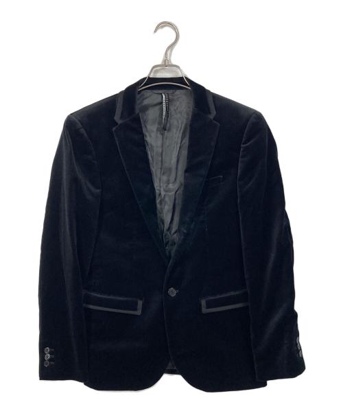 NEIL BARRETT（ニールバレット）NEIL BARRETT (ニールバレット) ベルベットテーラードジャケット ブラック サイズ:2の古着・服飾アイテム