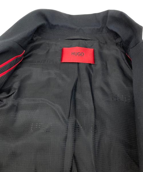 HUGO BOSS（ヒューゴ ボス）HUGO BOSS (ヒューゴ ボス) バイカラーテーラードジャケット　アウター　ライトアウター　セレモニー ブラック サイズ:46の古着・服飾アイテム