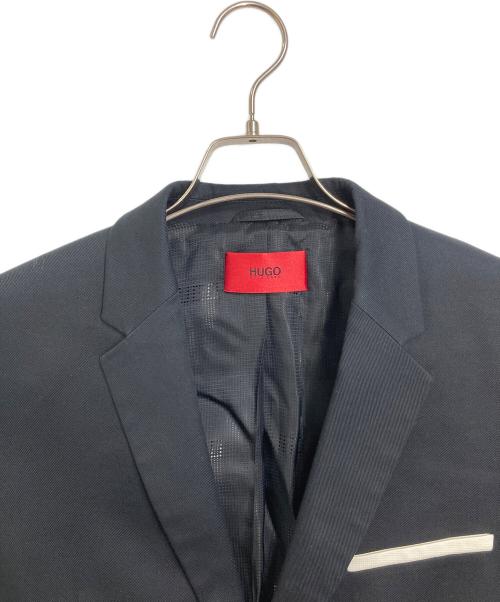 HUGO BOSS（ヒューゴ ボス）HUGO BOSS (ヒューゴ ボス) バイカラーテーラードジャケット　アウター　ライトアウター　セレモニー ブラック サイズ:46の古着・服飾アイテム