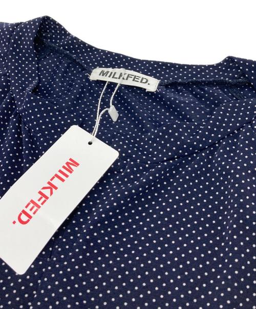 MILK FED.（ミルクフェド）MILK FED. (ミルクフェド) SMALL POLKA DOT DRESS  マキシ丈ワンピース　ドット　水玉 ネイビー サイズ:FREE 未使用品の古着・服飾アイテム