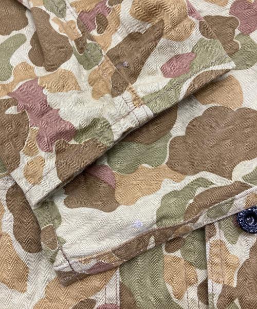 BONCOURA（ボンクラ）BONCOURA (ボンクラ) US Navy Shawl Collar Duck Hunter Camo ユーエスネイビーショールカラーダックハンターカモ アウター　ライトアウター　日本製 カーキ サイズ:38の古着・服飾アイテム