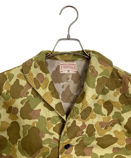 BONCOURA（ボンクラ）BONCOURA (ボンクラ) US Navy Shawl Collar Duck Hunter Camo ユーエスネイビーショールカラーダックハンターカモ アウター　ライトアウター　日本製 カーキ サイズ:38の古着・服飾アイテム