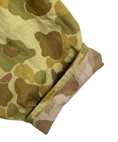BONCOURA（ボンクラ）BONCOURA (ボンクラ) US Navy Shawl Collar Duck Hunter Camo ユーエスネイビーショールカラーダックハンターカモ アウター　ライトアウター　日本製 カーキ サイズ:38の古着・服飾アイテム