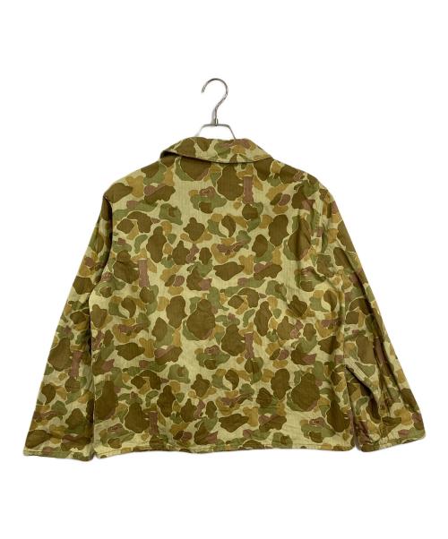 BONCOURA（ボンクラ）BONCOURA (ボンクラ) US Navy Shawl Collar Duck Hunter Camo ユーエスネイビーショールカラーダックハンターカモ アウター　ライトアウター　日本製 カーキ サイズ:38の古着・服飾アイテム