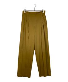 icB（アイシービー）の古着「ウールストレッチツイルタックパンツ」｜カーキ