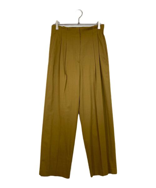 icB（アイシービー）icB (アイシービー) ウールストレッチツイルタックパンツ カーキ サイズ:6 未使用品の古着・服飾アイテム
