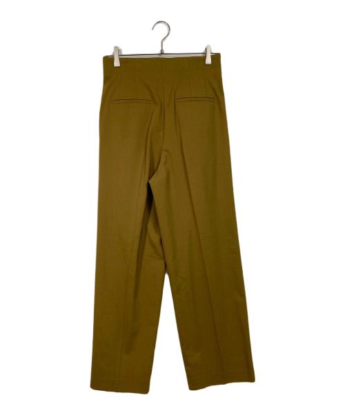 icB（アイシービー）icB (アイシービー) ウールストレッチツイルタックパンツ カーキ サイズ:6 未使用品の古着・服飾アイテム