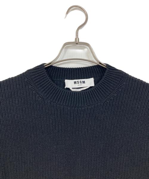 MSGM（エムエスジーエム）MSGM (エムエスジーエム) ロゴニット　長袖ニット　イタリア製 ブラック サイズ:XSの古着・服飾アイテム