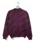 BALENCIAGA（バレンシアガ）の古着「ALL OVER LOGO KNIT デザインニット　ロゴニット」｜パープル