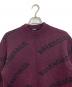 BALENCIAGA (バレンシアガ) ALL OVER LOGO KNIT デザインニット　ロゴニット パープル サイズ:S：30000円
