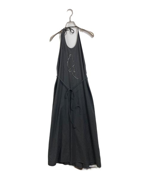FREAK'S STORE（フリークスストア）FREAK'S STORE (フリークスストア) BASERANGE (ベースレンジ) LEI APRON DRESS エプロンドレス　キャミワンピーズ　シルク グレー サイズ:XSの古着・服飾アイテム