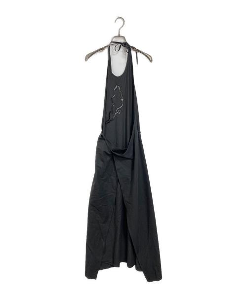 FREAK'S STORE（フリークスストア）FREAK'S STORE (フリークスストア) BASERANGE (ベースレンジ) LEI APRON DRESS エプロンドレス　キャミワンピーズ　シルク グレー サイズ:XSの古着・服飾アイテム