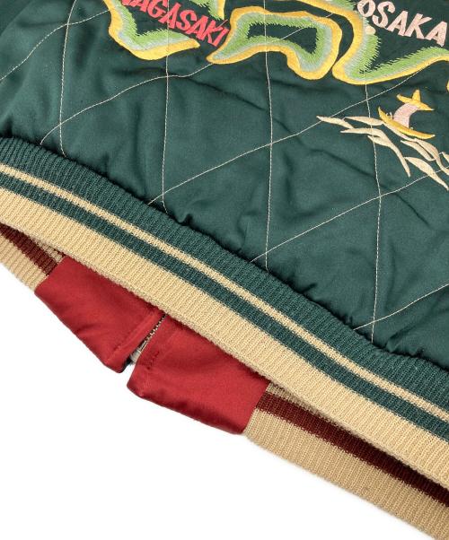 東洋エンタープライズ（トウヨウエンタープライズ）東洋エンタープライズ (トウヨウエンタープライズ) 鷲×日本地図×舞子モチーフスカジャン　アウター　 レッド サイズ:Mの古着・服飾アイテム