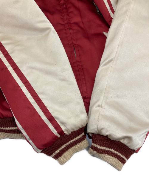 東洋エンタープライズ（トウヨウエンタープライズ）東洋エンタープライズ (トウヨウエンタープライズ) 鷲×日本地図×舞子モチーフスカジャン　アウター　 レッド サイズ:Mの古着・服飾アイテム