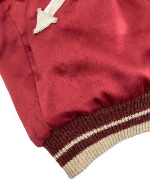 東洋エンタープライズ（トウヨウエンタープライズ）東洋エンタープライズ (トウヨウエンタープライズ) 鷲×日本地図×舞子モチーフスカジャン　アウター　 レッド サイズ:Mの古着・服飾アイテム