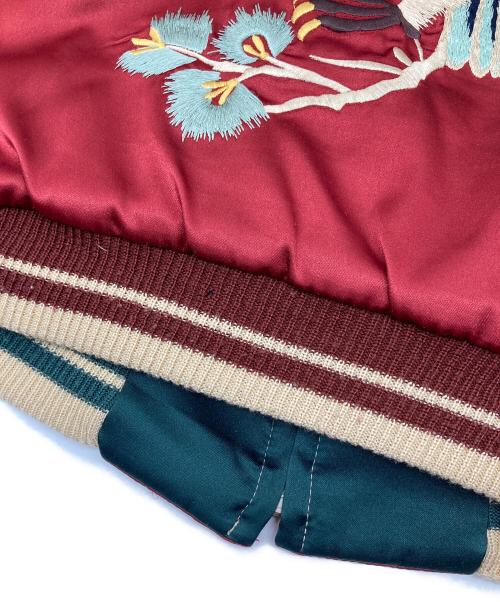 東洋エンタープライズ（トウヨウエンタープライズ）東洋エンタープライズ (トウヨウエンタープライズ) 鷲×日本地図×舞子モチーフスカジャン　アウター　 レッド サイズ:Mの古着・服飾アイテム