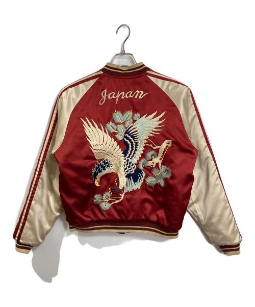 東洋エンタープライズ（トウヨウエンタープライズ）東洋エンタープライズ (トウヨウエンタープライズ) 鷲×日本地図×舞子モチーフスカジャン　アウター　 レッド サイズ:Mの古着・服飾アイテム