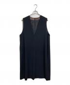 EVEX by KRIZIAエヴェックスバイクリツィア）の古着「ジャンパースカート　ノースリーブワンピース　ロングワンピース」｜ブラック