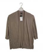 INDIVIインディヴィ）の古着「ウォッシャブルリラックスロングニットカーディガン　ロングカーディガン　ライトアウター」｜ベージュ
