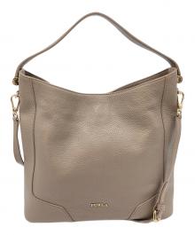 FURLA（フルラ）の古着「2WAYショルダーバッグ　レザーバッグ」｜ベージュ