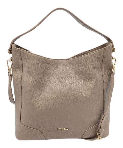 FURLA（フルラ）FURLA (フルラ) 2WAYショルダーバッグ　レザーバッグ ベージュ サイズ:実寸参照の古着・服飾アイテム