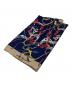 Maison Margiela (メゾンマルジェラ) FOULARD SCARF シルクスカーフ　イタリア製 ネイビー×ベージュ サイズ:実寸参照：18000円